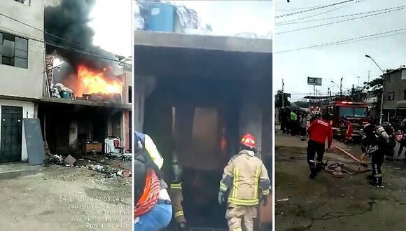 Tragedia en San Juan de Miraflores: Niña de 3 años muere en incendio de una chatarrería