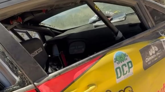 Hijo de María Pía rompe su silencio tras accidente en Caminos del Inca y muestra su auto destrozado