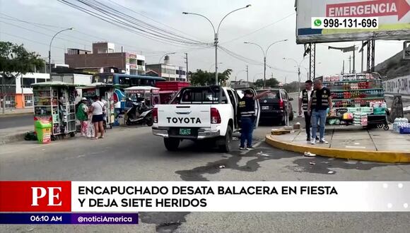 Encapuchado desata balacera en fiesta y deja siete heridos