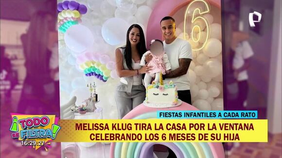 TROME - Melissa Klug y Jesús Barco celebran los seis meses de su hijita: “Nos pintaste la vida de arcoíris”