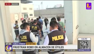 Huachipa: PNP frusta robo en conocido almacén de útiles escolares