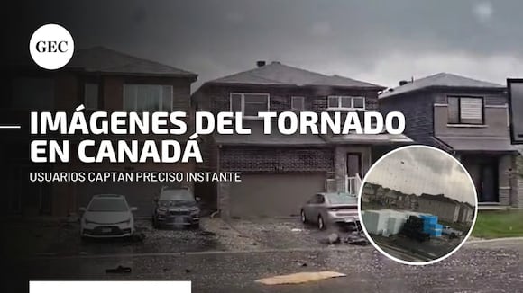 Imágenes del impresionante tornado en Canadá