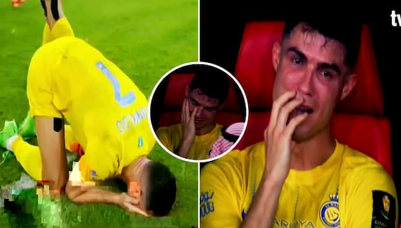 Las desconsoladoras lágrimas de Cristiano Ronaldo tras perder la final con Al-Nassr