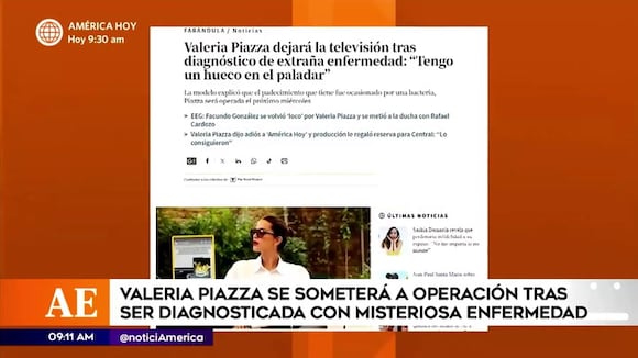 Valeria Piazza deja la conducción por bacteria que le carcome el paladar