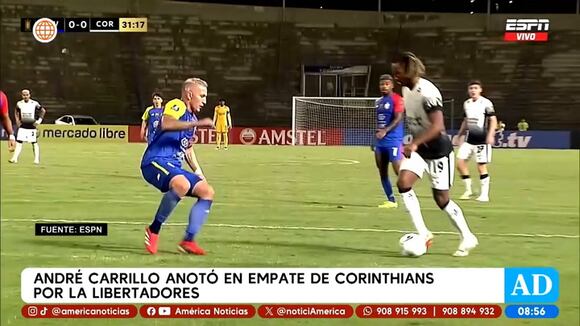 André Carrillo anota gol por Corinthians en Copa Libertadores