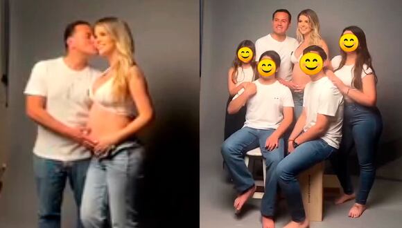 Brunella Horna se tomó sesión de fotos con Richard Acuña y sus hijos