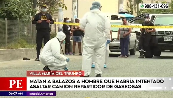 Matan a sujeto que habría intentado asaltar camión repartidor de gaseosas