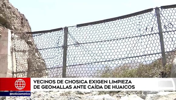 Huaicos en Chosica: Vecinos denuncian que geomallas no reciben mantenimiento desde 2016
