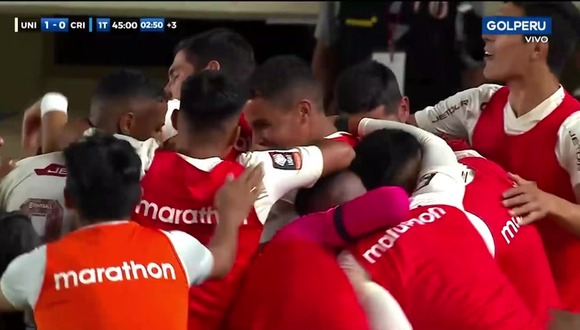 Martín Pérez Guedes anotó el 1-0 a favor de Universitario vs. Cristal. (Video: GOLPERU)