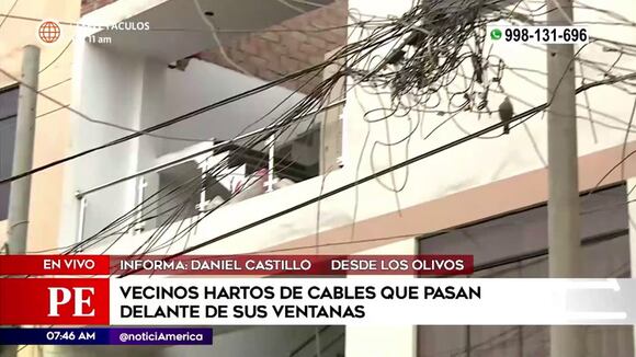 En vivo sobre el corte de cables en Los Olivos