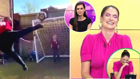 Lorena Álvarez desata carcajada al ver un video viral y recibe regaño de Talía Azcárate: “No te rías”