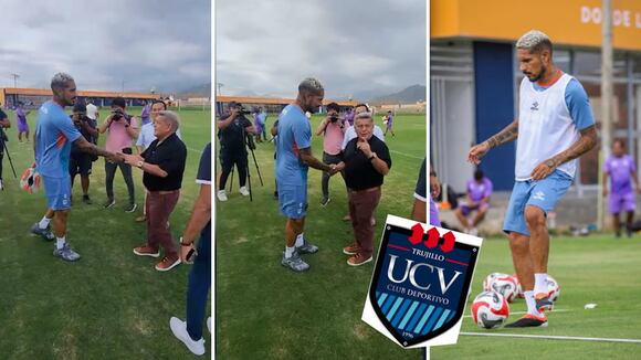 Cesar Acuña saluda a Paolo Guerrero