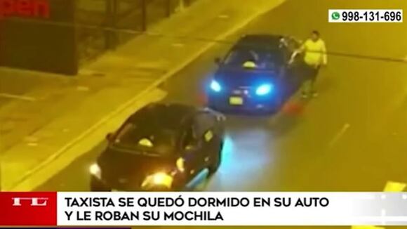 San Isidro: Taxista se quedó dormido en su auto y le roban su mochila