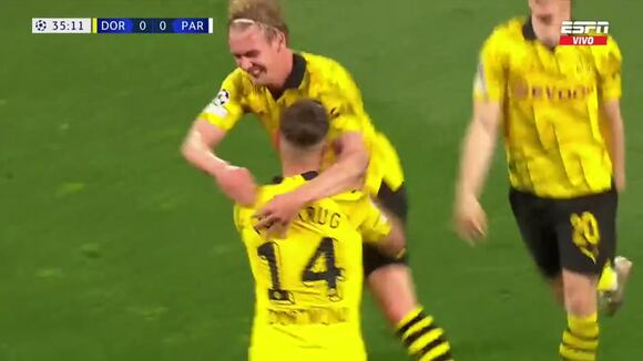 Gol de Niclas Füllkrug en el 1-0 del Dortmund contra el PSG. (Video: ESPN)