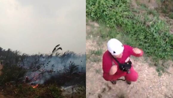 Incendios Forestales: Bomberos bailan de alegría por el inicio de lluvias