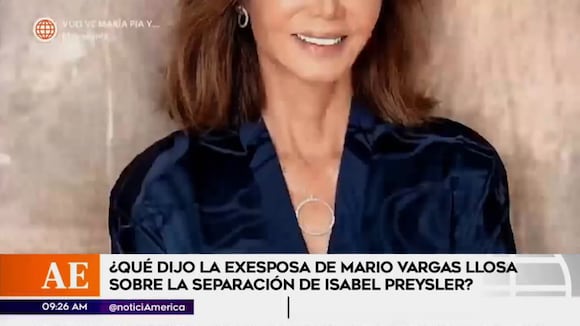 Mario Vargas Llosa: Su exesposa Patricia Llosa estaría “satisfecha” tras ruptura con Isabel Preysler