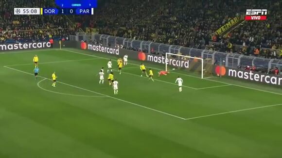 Zaire-Emery para el 1-1 de PSG vs. Dortmund. (Video: ESPN)