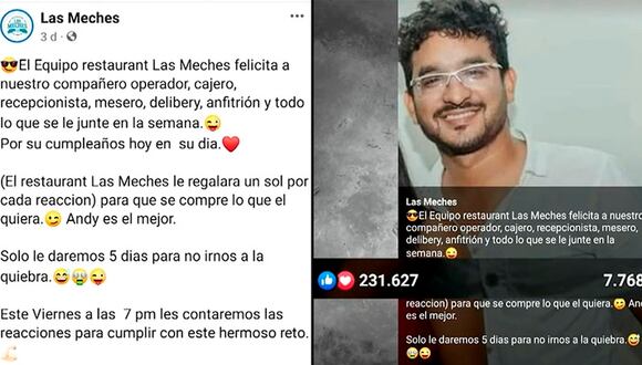 Piura: Dueño de restaurante le ofrece s/1 por cada like a trabajador y ahora le debe más de S/200,000