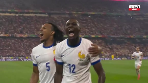 Gol Kolo Muani para el 1-0 de Francia vs. España. (Video: ESPN)