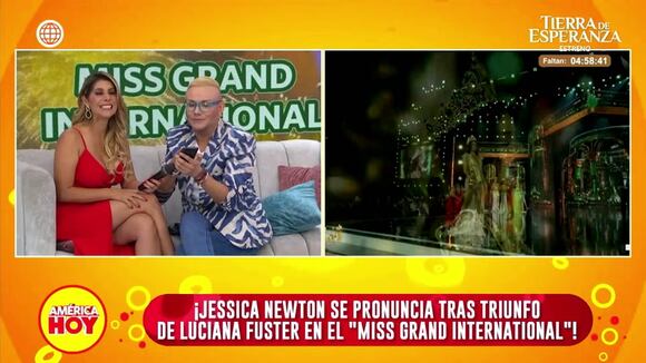 Jessica Newton se pronuncia tras triunfo de Luciana Fuster
