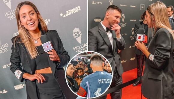 Lionel Messi y sus miradas a periodista argentina