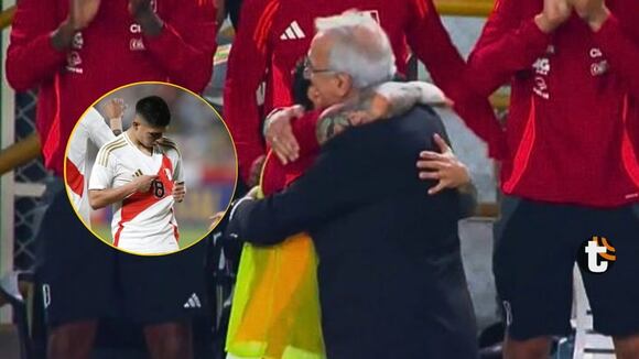 Gianluca Lapadula y Jorge Fossati festejan efusivamente tercer gol de Perú (Video: América)