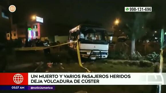 Comas: Un muerto y varios pasajeros heridos tras volcadura de cúster