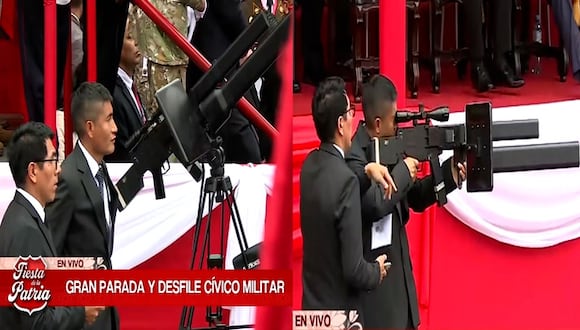 PNP presentó por primera vez su "cazadrones" en la Gran Parada Militar 2024