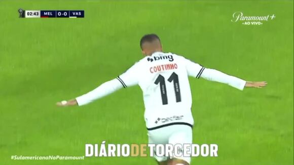 Gol de Philippe Coutinho para el 1-0 del Melgar vs. Vasco da Gama por la Copa Sudamericana 2025 (Video: Paramount).