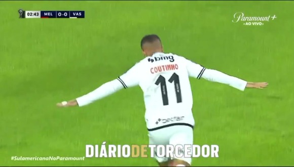 Gol de Philippe Coutinho para el 1-0 del Melgar vs. Vasco da Gama por la Copa Sudamericana 2025 (Video: Paramount).