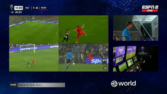 Árbitro revisa mano de Quevedo y anula el gol de Gaibor ante U. de Chile | VIDEO: ESPN