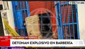San Martín de Porres: Delincuentes detonan explosivo en barbería