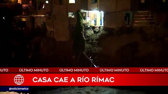 Buscan a madre e hijo tras caída de su casa al río Rímac