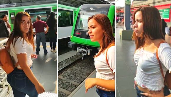 Venezolana queda sorprendida al conocer el Metro de Lima