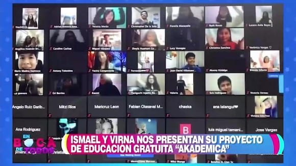 Ismael La Rosa y Virna Flores cuentan detalles de su proyecto de educación gratuita