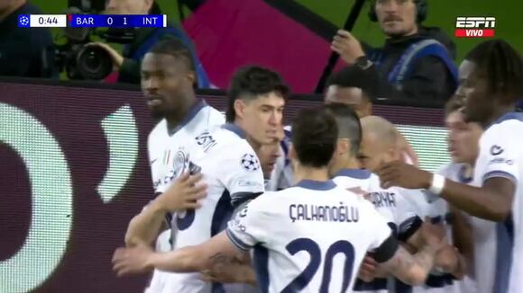 Gol de Marcus Thuram para el 0-1 del Barcelona vs. Inter por Champions League. (Video: ESPN)