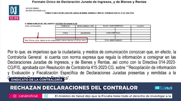 Trome | Contralor dice que Dina Boluarte sí debe declarar sus Rolex