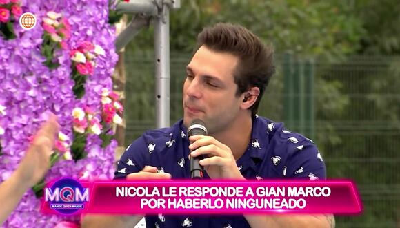 Nicola Porcella le responde a Gian Marco por minimizarlo