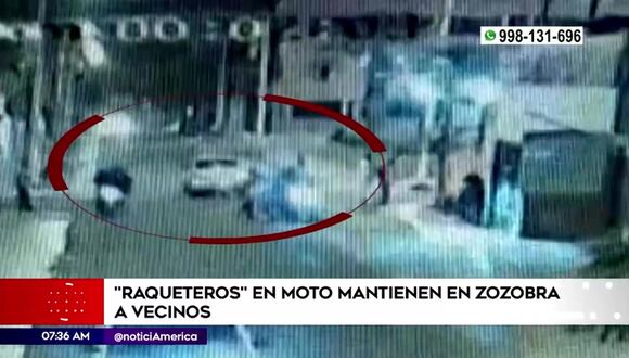 SJM: Raqueteros en moto mantienen en zozobra a vecinos