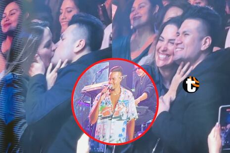 Deyvis y Cassandra se besan y reciben ‘bendición’ de Romeo Santos en concierto de Aventura