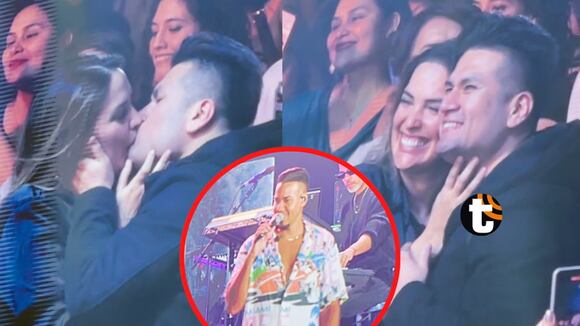 TROME | Deyvis Orosco y Cassandra Sánchez se besan en concierto de Aventura
