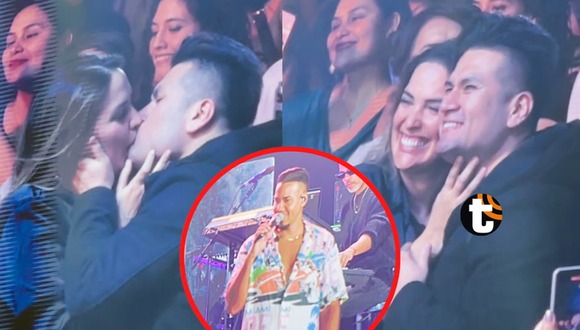 TROME | Deyvis Orosco y Cassandra Sánchez se besan en concierto de Aventura