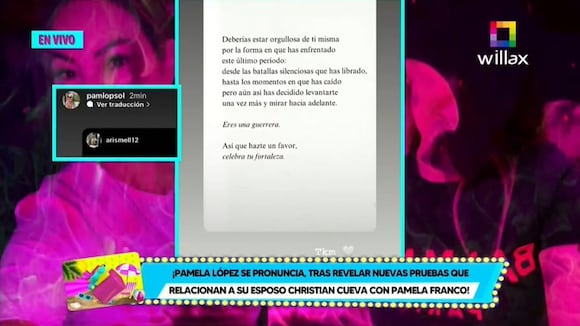 TROME - Pamela López lanza mensaje de autoayuda tras escándalo de Cueva y Pamela Franco: “Eres una guerrera”