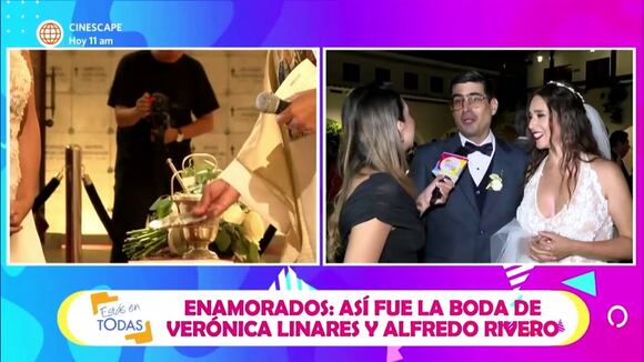 Esposo de Verónica Linares emocionado tras boda