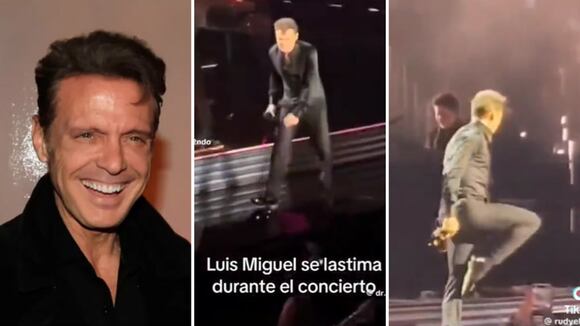 Luis Miguel alarma a sus fans al lastimarse una pierna en el escenario