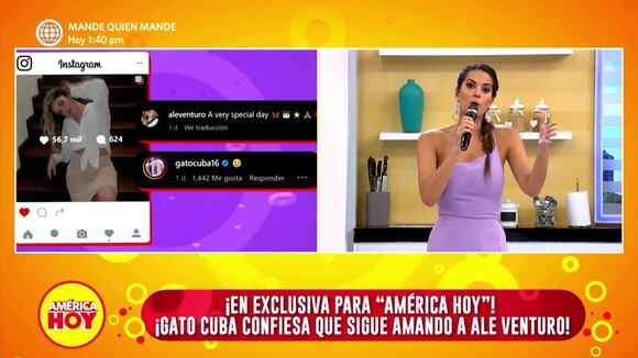 Gato admite seguir amando a Ale Venturo