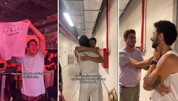 Camilo emocionado al conocer a fan sordo y le agradece en lenguaje de señas