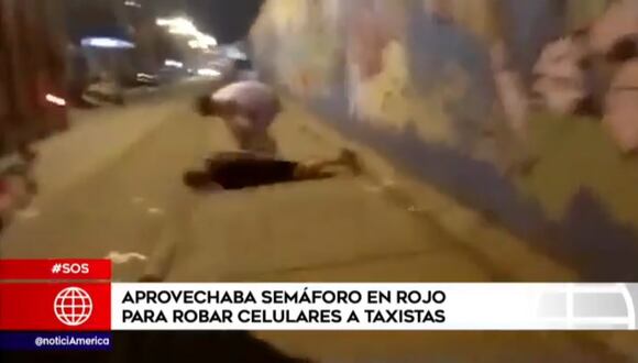 La Victoria: Capturan a ladrón que robaba celulares en semáforos a taxistas