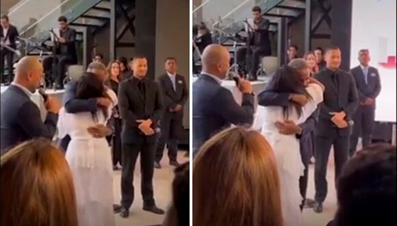 El emotivo abrazo entre Jefferson Farfán y su madre en la inauguración de su centro comercial