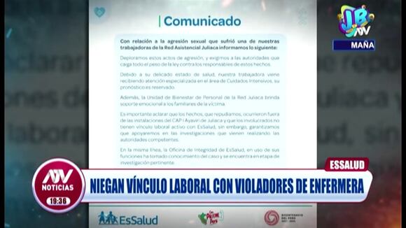 Trome | Enfermera abusada sexualmente por dos compañeros
